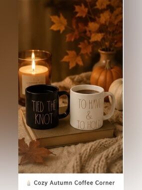 Rae Dunn “Tied the Knot” & “To Have & To Hold” Mug Set | Wedding Coffee Mug Gift